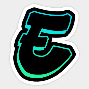 Letter E - Outline Sticker